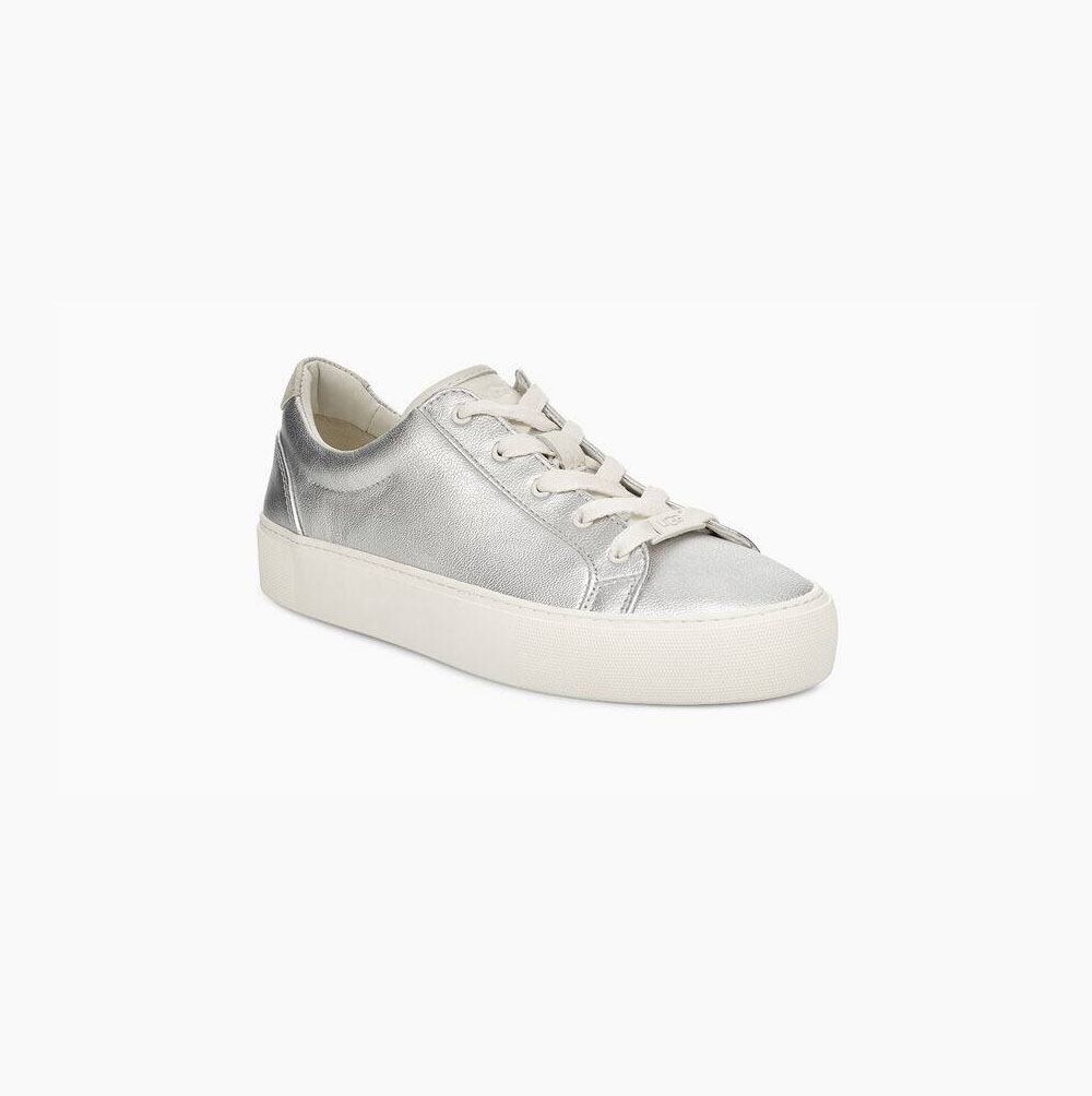 UGG Zilo Metallic Silver Sneakers for Women (CIOL03184)